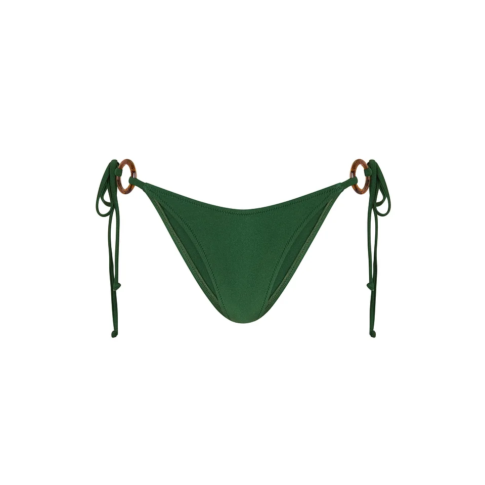 Ring Cheeky Tie Bikini Bottom - Jaded Juniper