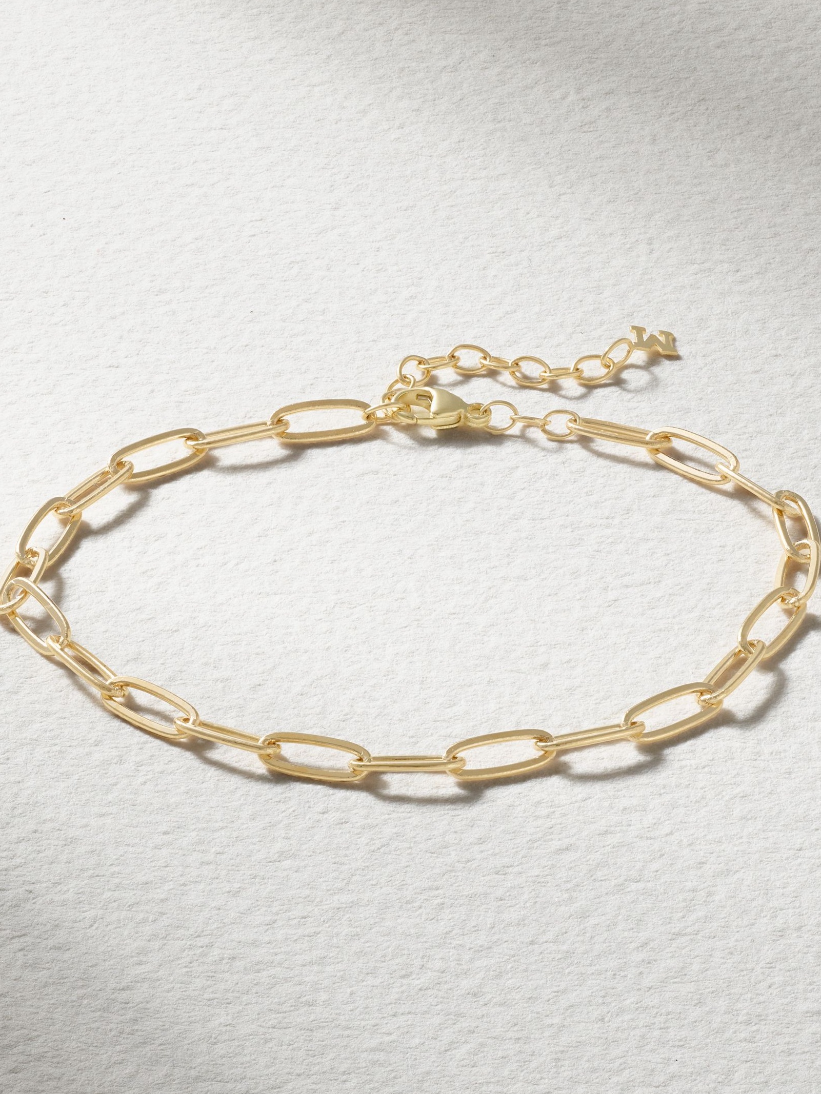 Paperclip Chain 14-karat gold bracelet