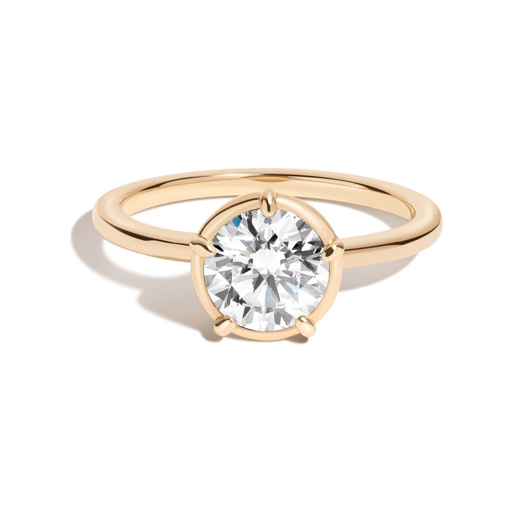1ct Round Lab Grown Diamond Georgian Ring