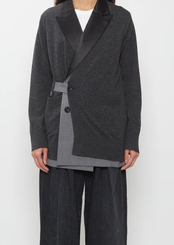 Suiting x Wool Knit Blazer Cardigan