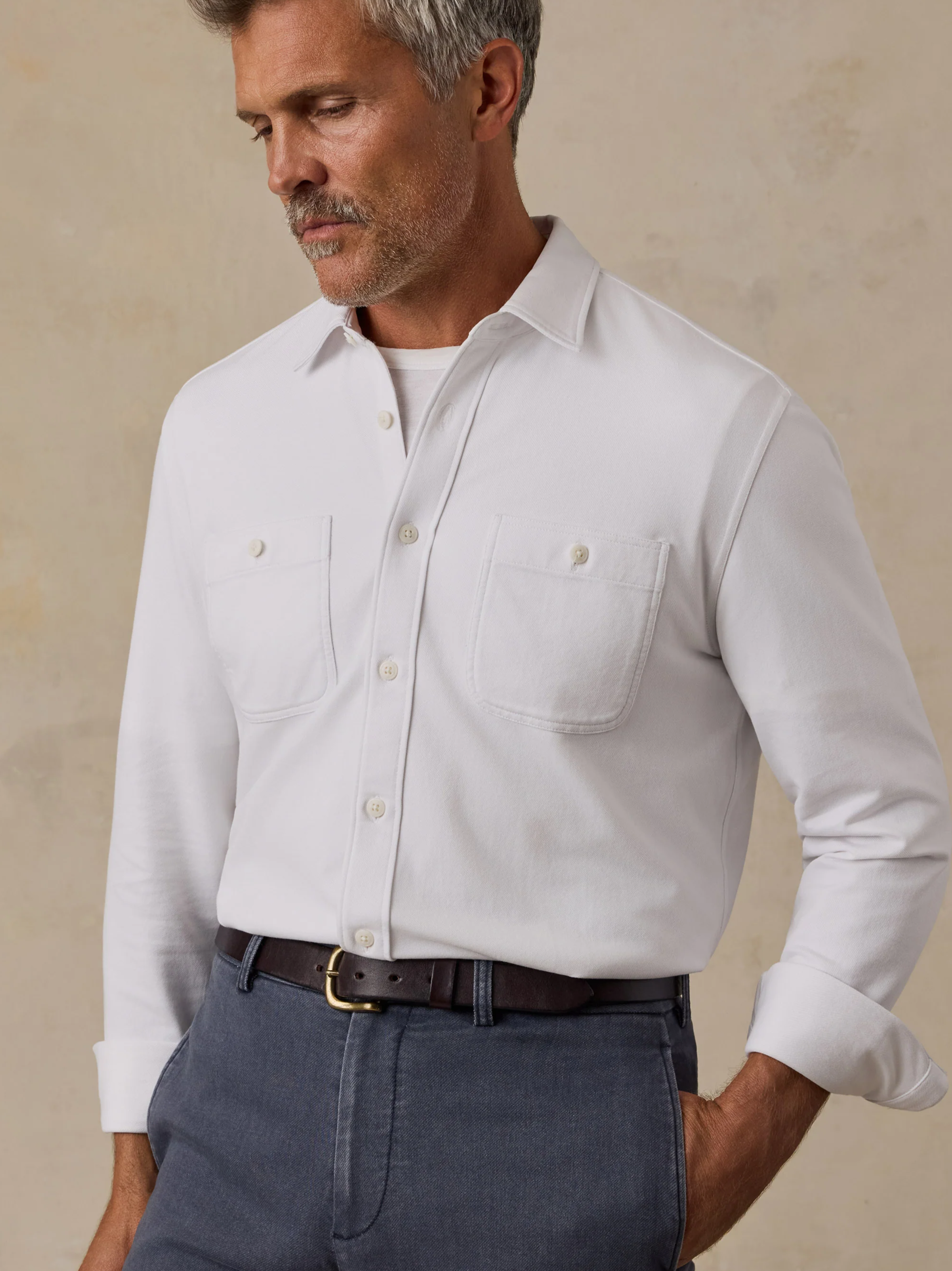 Field Knit Shirt - Pure White