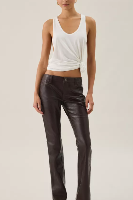 BDG Kimmy Faux Leather Ultra Low-Rise Bootcut Pants
