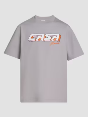 Casa Racing 3D Printed Cotton Crewneck T-Shirt