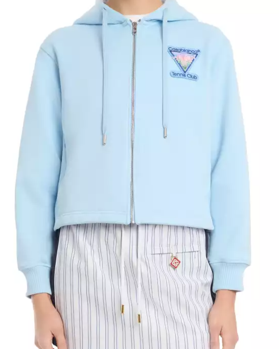 Tennis Club Icon Cropped Zip Hoodie