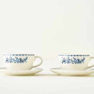 BELLA MAISON BLEU BLANC PORCELAIN TEA CUP (SET OF 2)