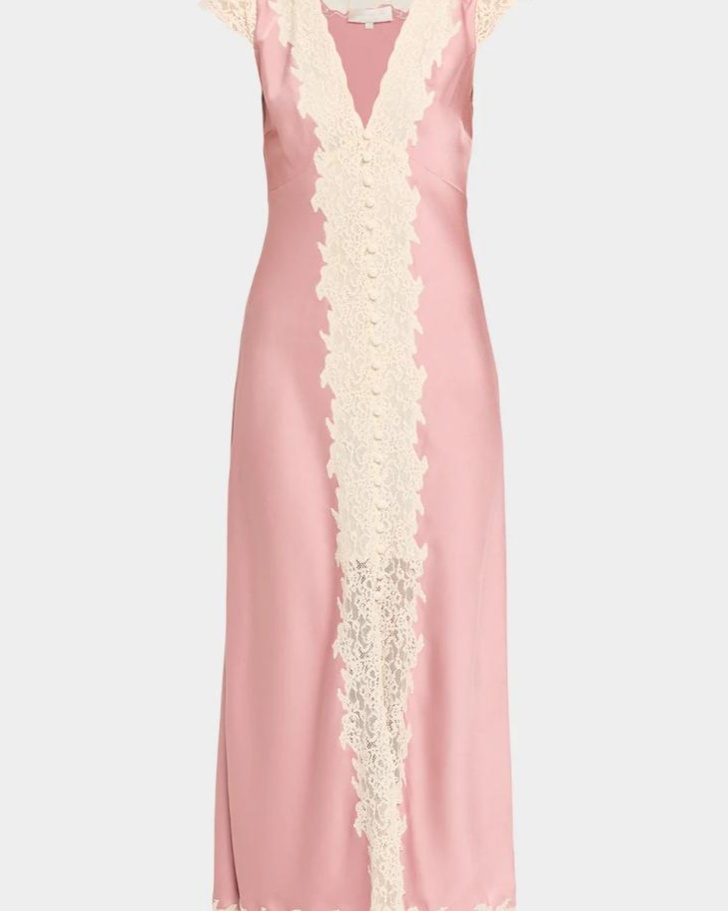 Para Laced Crepe Maxi Dress