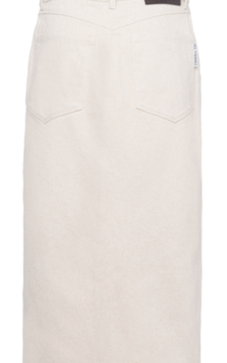 Pencil Cotton-Blend Midi Skirt