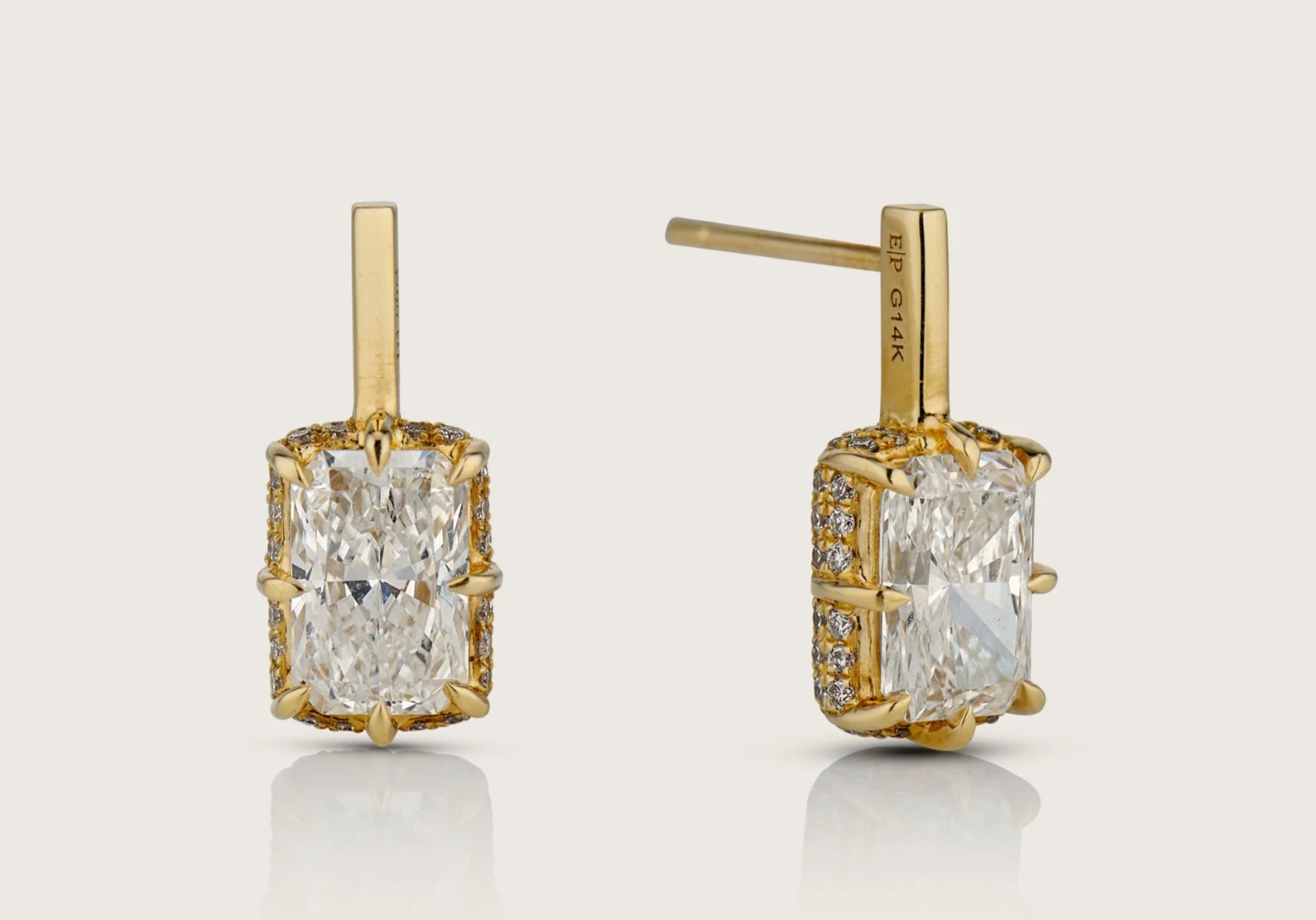 Radiant Drop Diamond Earring