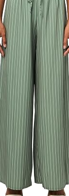 Womens Stripe Wide Leg Floaty Trousers