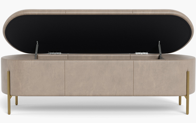 Fiona · Leather Storage Bench