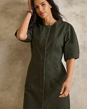 Lilla P Washed Twill Shirtdress