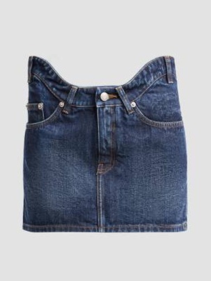 Curvy Waist Denim Mini Skirt