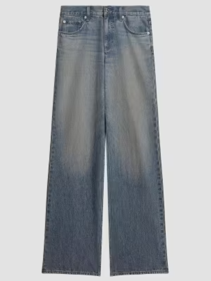 Wardrobe Faded Straight-Leg Jeans