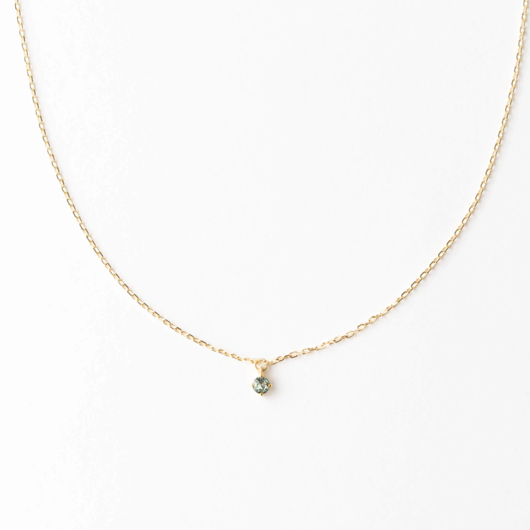 Aura Birthstone Solitaire Necklace