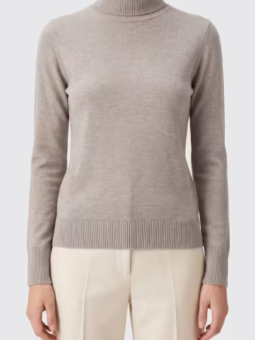 Slim Fit Ribbed Wool Turtleneck Jumper