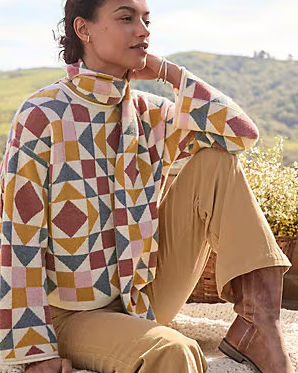Vintage Patchwork Cashmere Sweater
