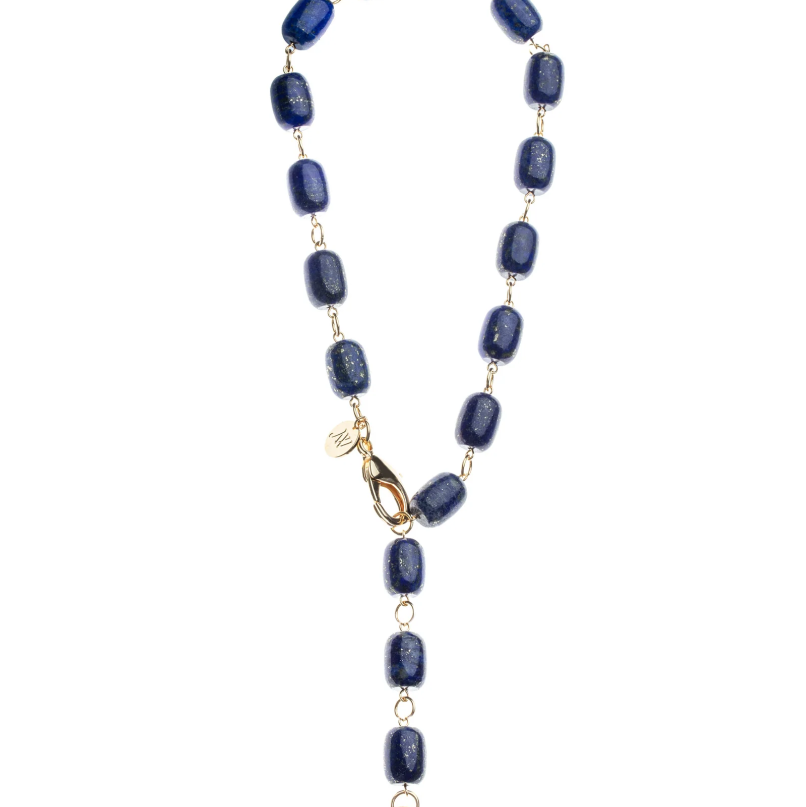 Chunky Lapis Lariat Necklace
