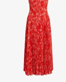 Botanical Floral Pascual Pleated Midi Dress