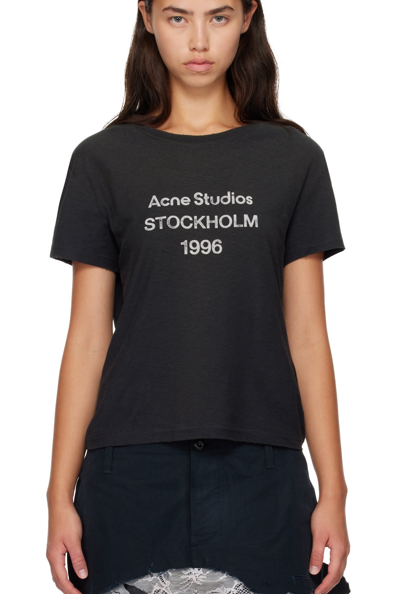 Black Printed Logo T-shirt