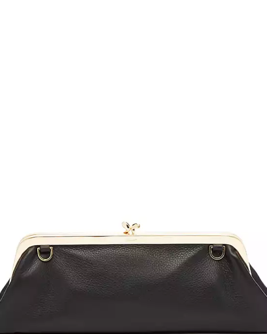 Vivienne Slim Leather Convertible Clutch