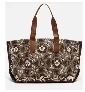 Floral canvas tote bag