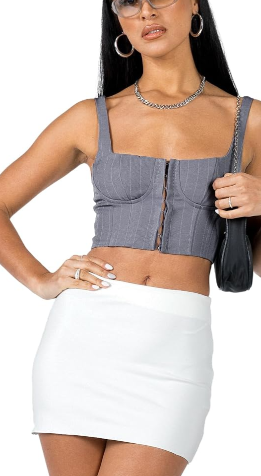 Karley Low Waist Mini Skirt White