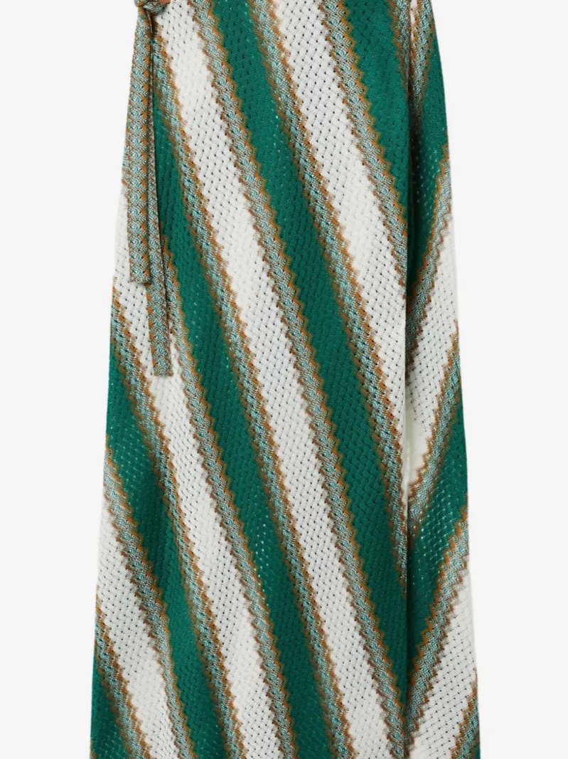 diagonal-stripe maxi skirt