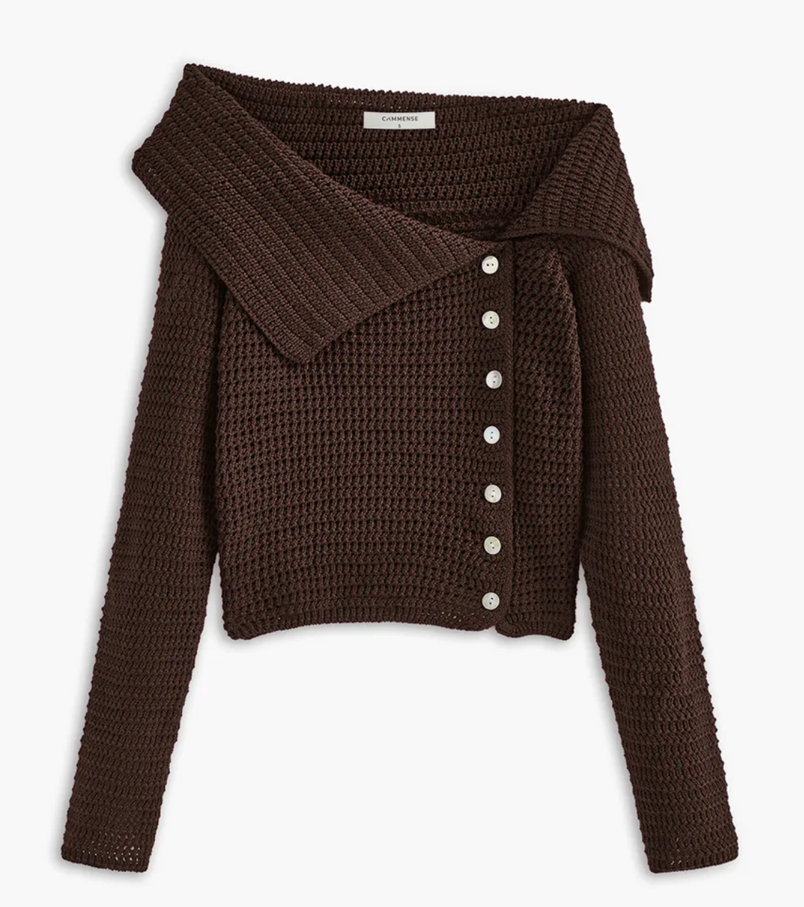 Asymmetrical Breasted Knit Top