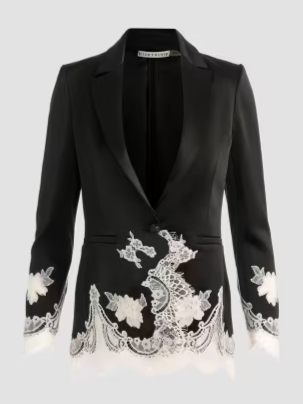 Breann Floral-Embroidered Blazer