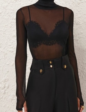 Fine Knit High Neck Top
