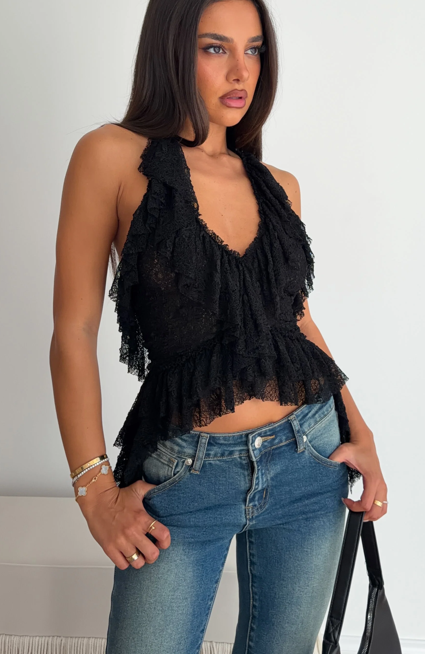 Thought You Should Know Halter Top Black
