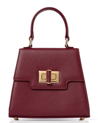 Mabel Bordeaux Textured Leather Bag