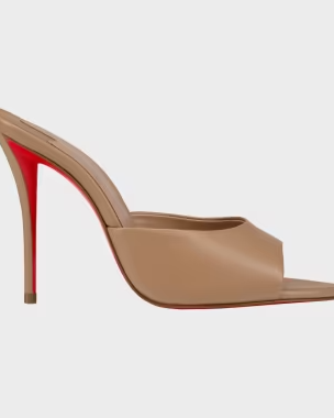 100mm Miss Z Leather Red Sole Mules
