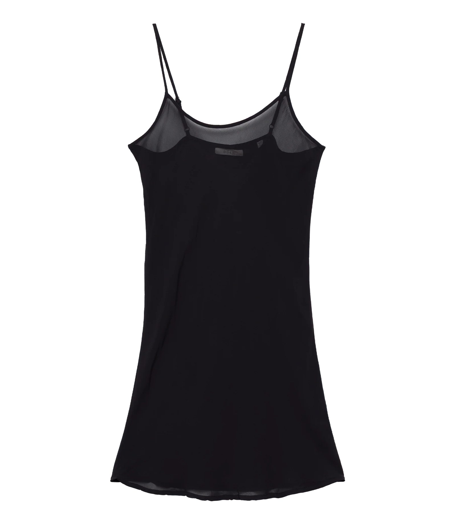 Short Scoop Neck Slip - black