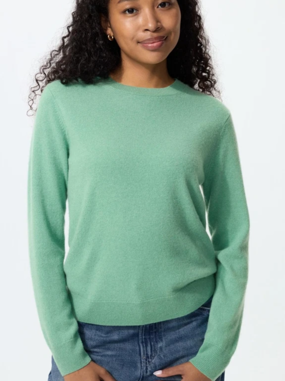 UNIQLO Cashmere Crew Neck Sweater 465734 54 Green Women's Japan Size