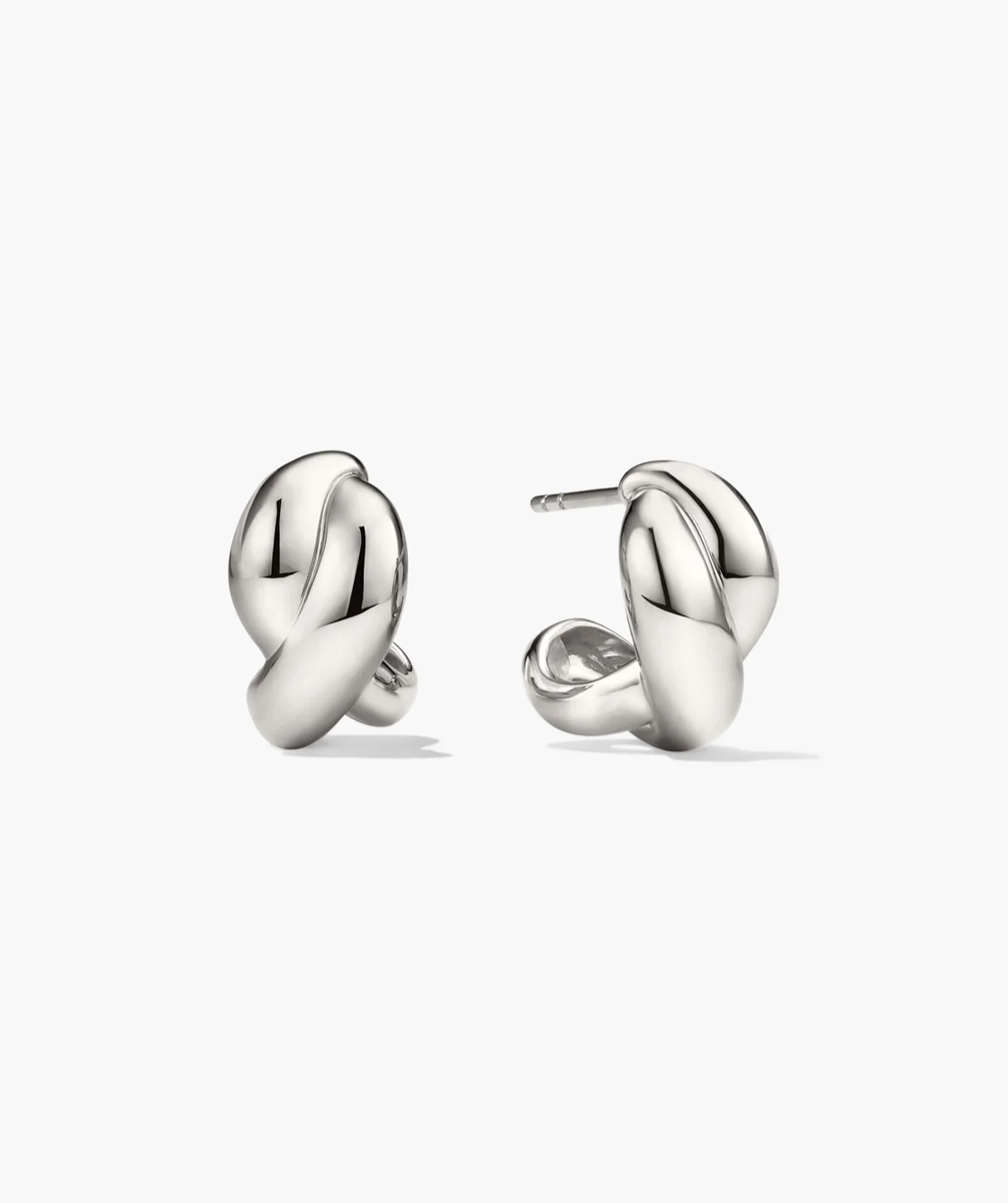 Brioche Hoop Earrings in 18k Gold Vermeil & Sterling Silver