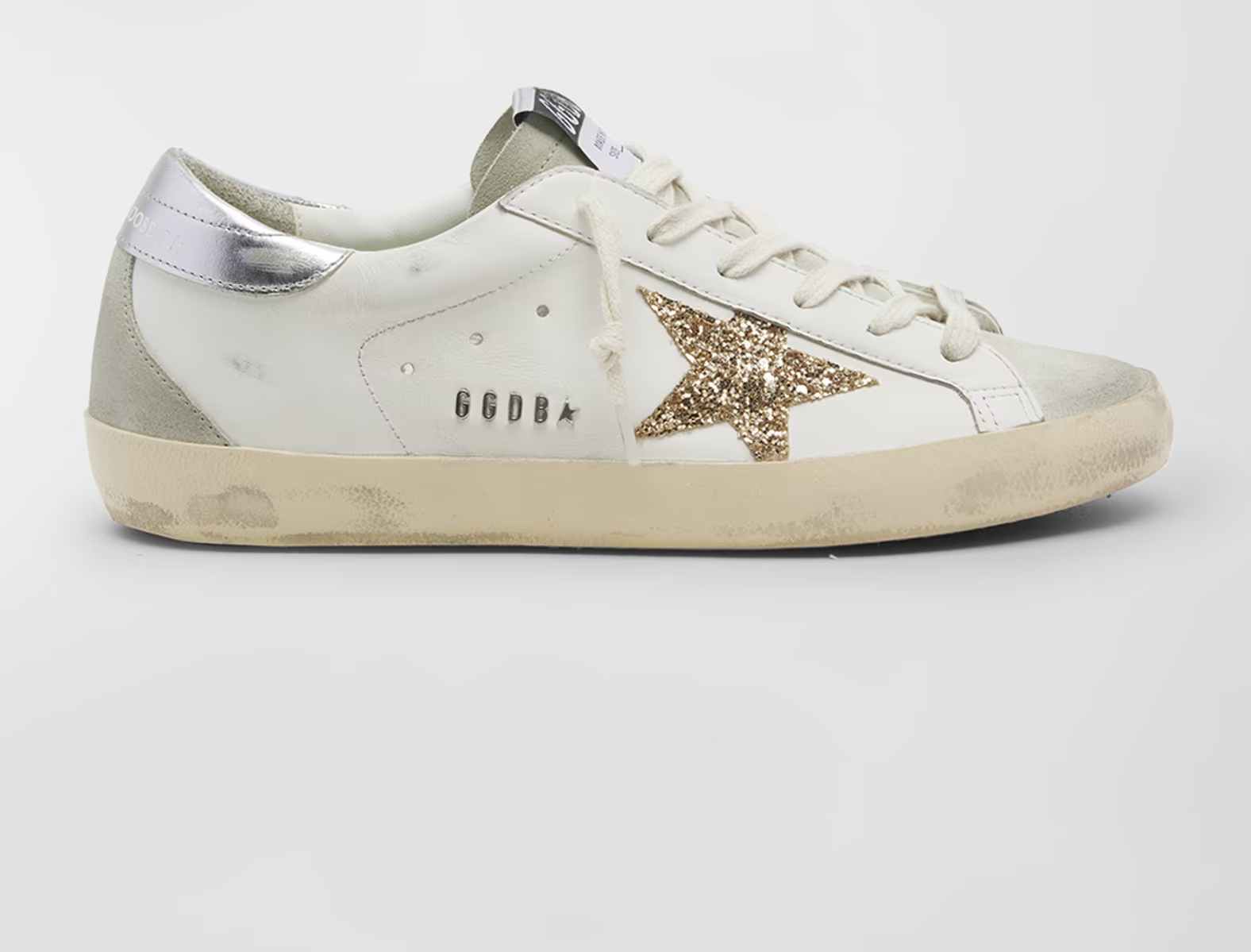 Super-Star Leather Glitter Low-Top Sneakers