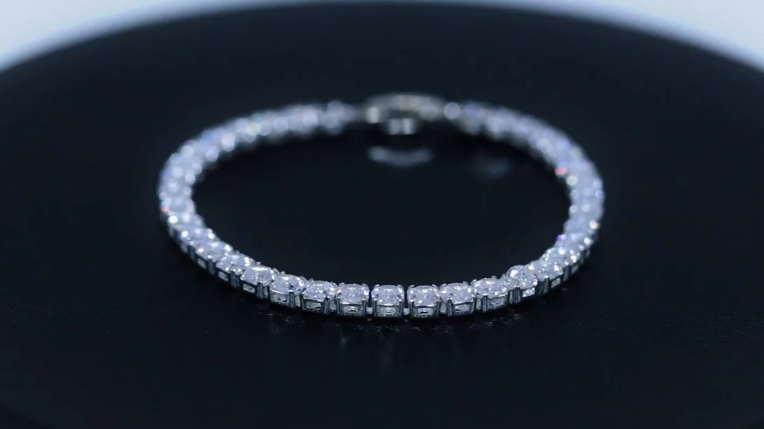 Eclipse Diamond Embrace Silver Bracelet