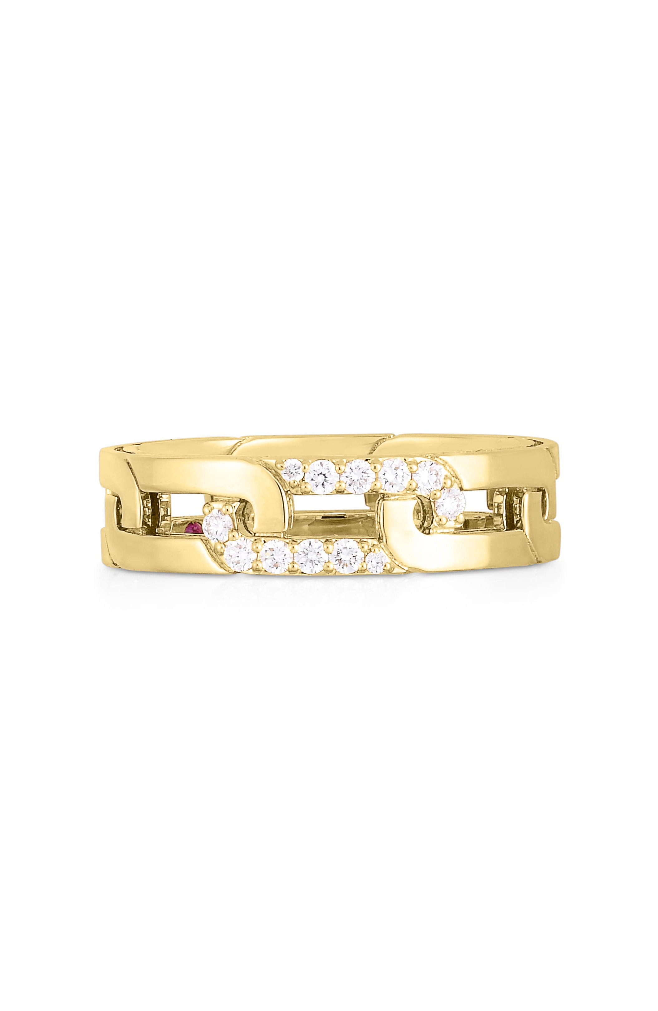 Navarra Oro Classic Link Pavé Diamond Ring