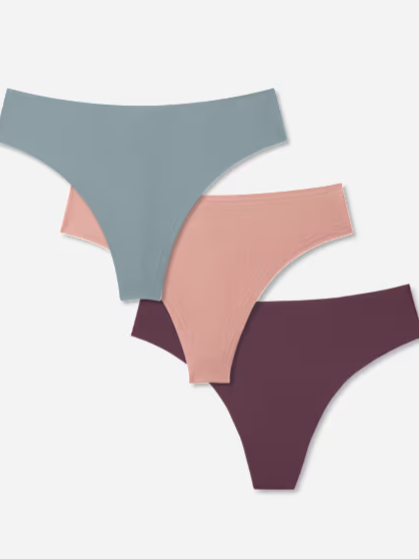 Women's No Show Thong 3-Pack