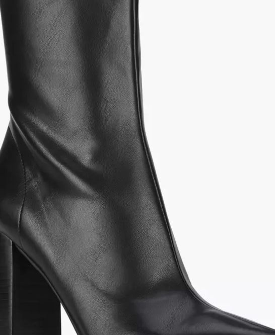 Women's Siren Pointed-Toe Block-Heel Faux Leather Booties