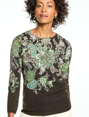 Audrey Cashmere Sweater - Fresco Floral