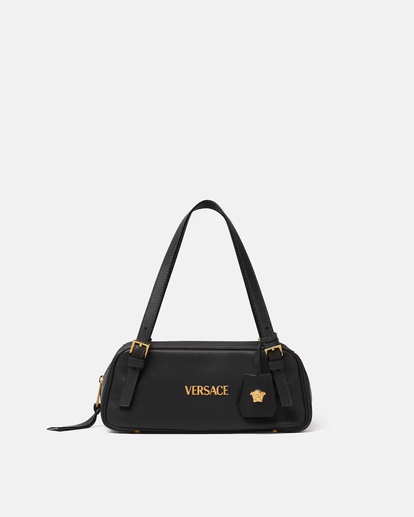 Versace Tag Nappa Bowling Bag