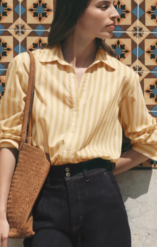 Golden Haven Stripe Button Up