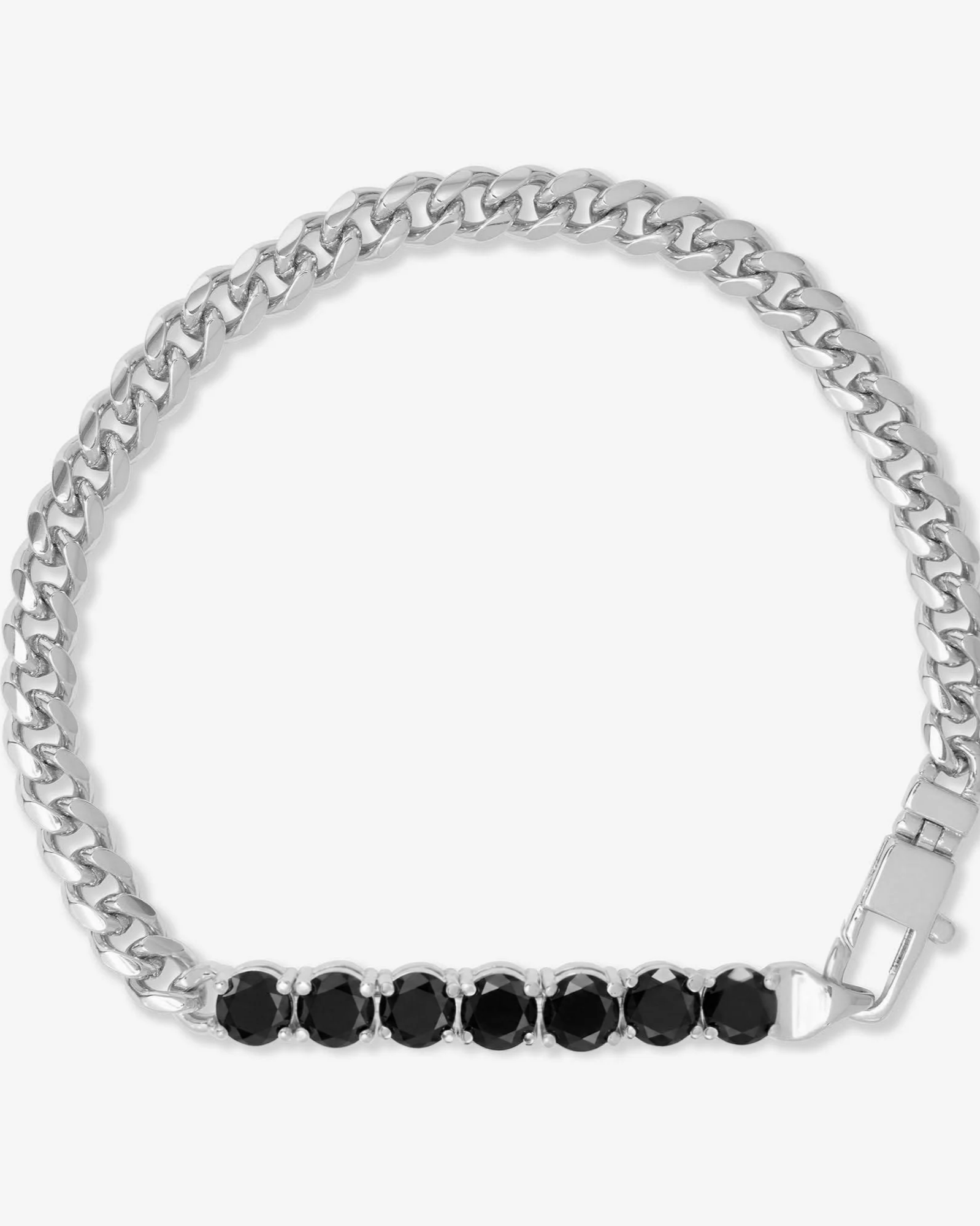 Julian Loves Diamonds Bracelet 5mm - Silver|Black Diamondettes