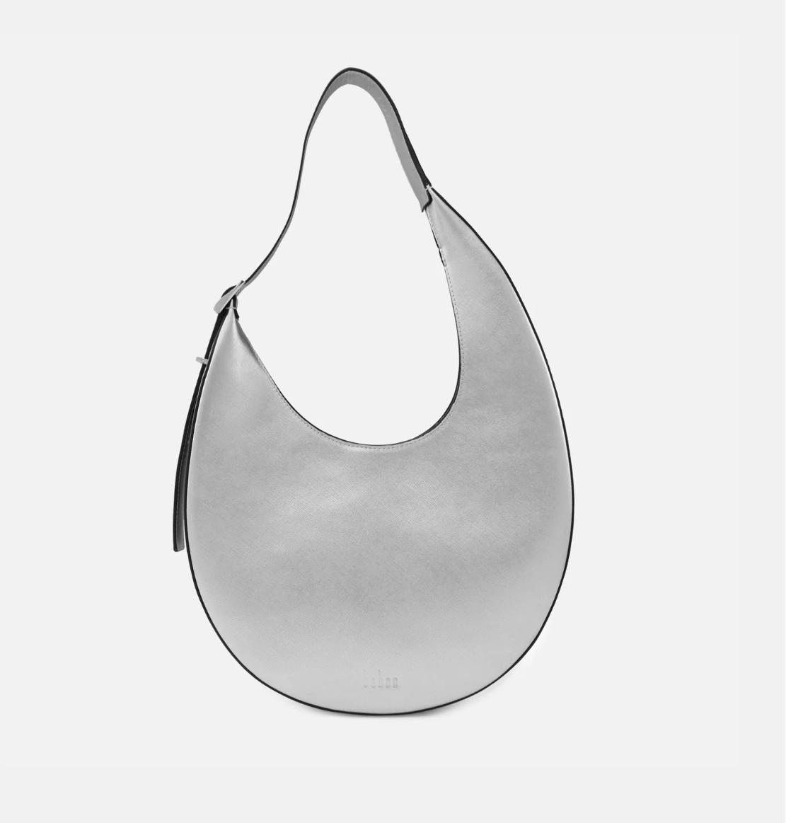 INA CRESCENT BAG MEDIUM METALLIC SILVER