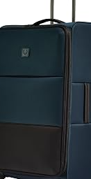 Soft Stripe Large Checked Luggage, Indigo Blue