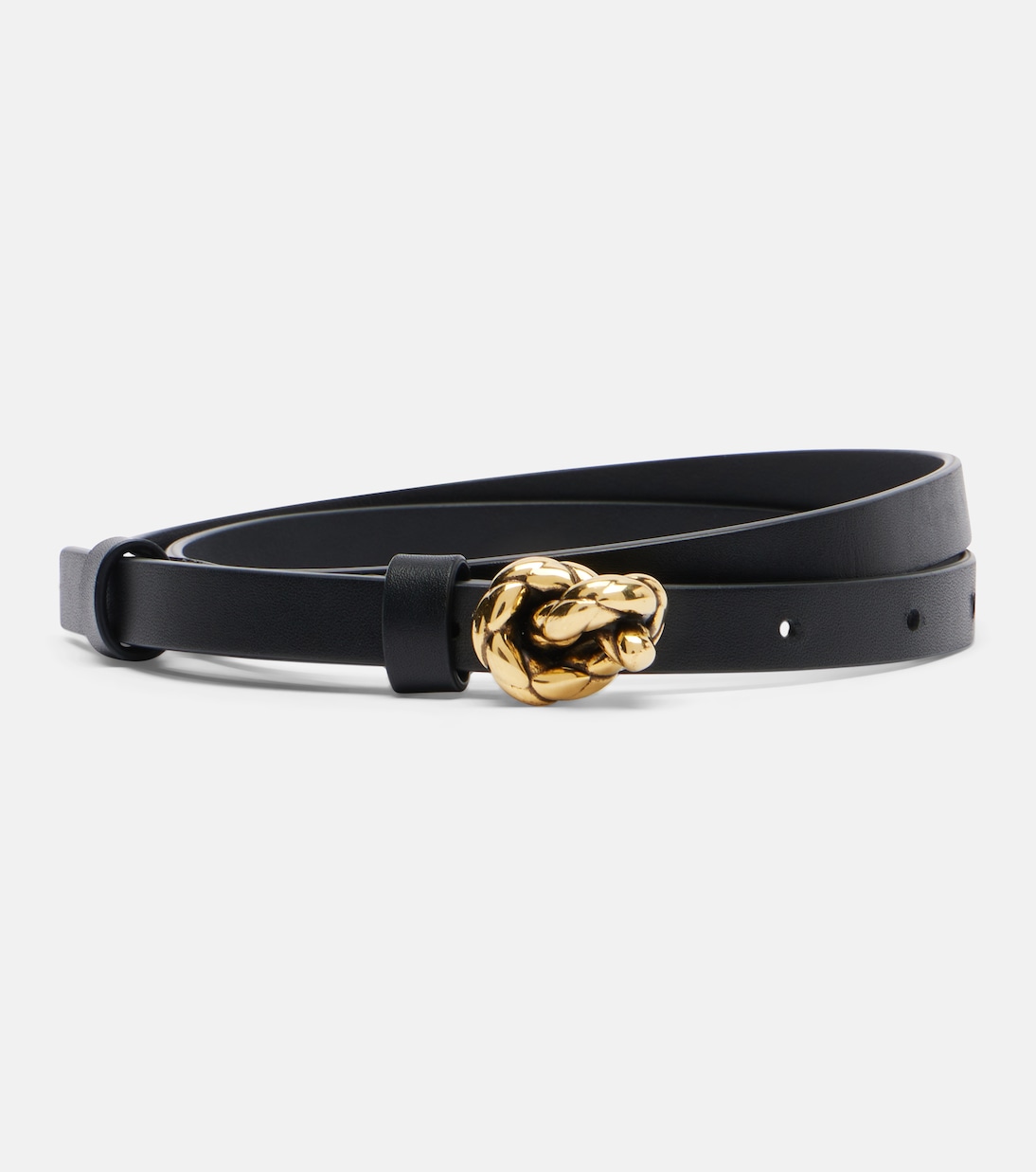 Knot leather belt