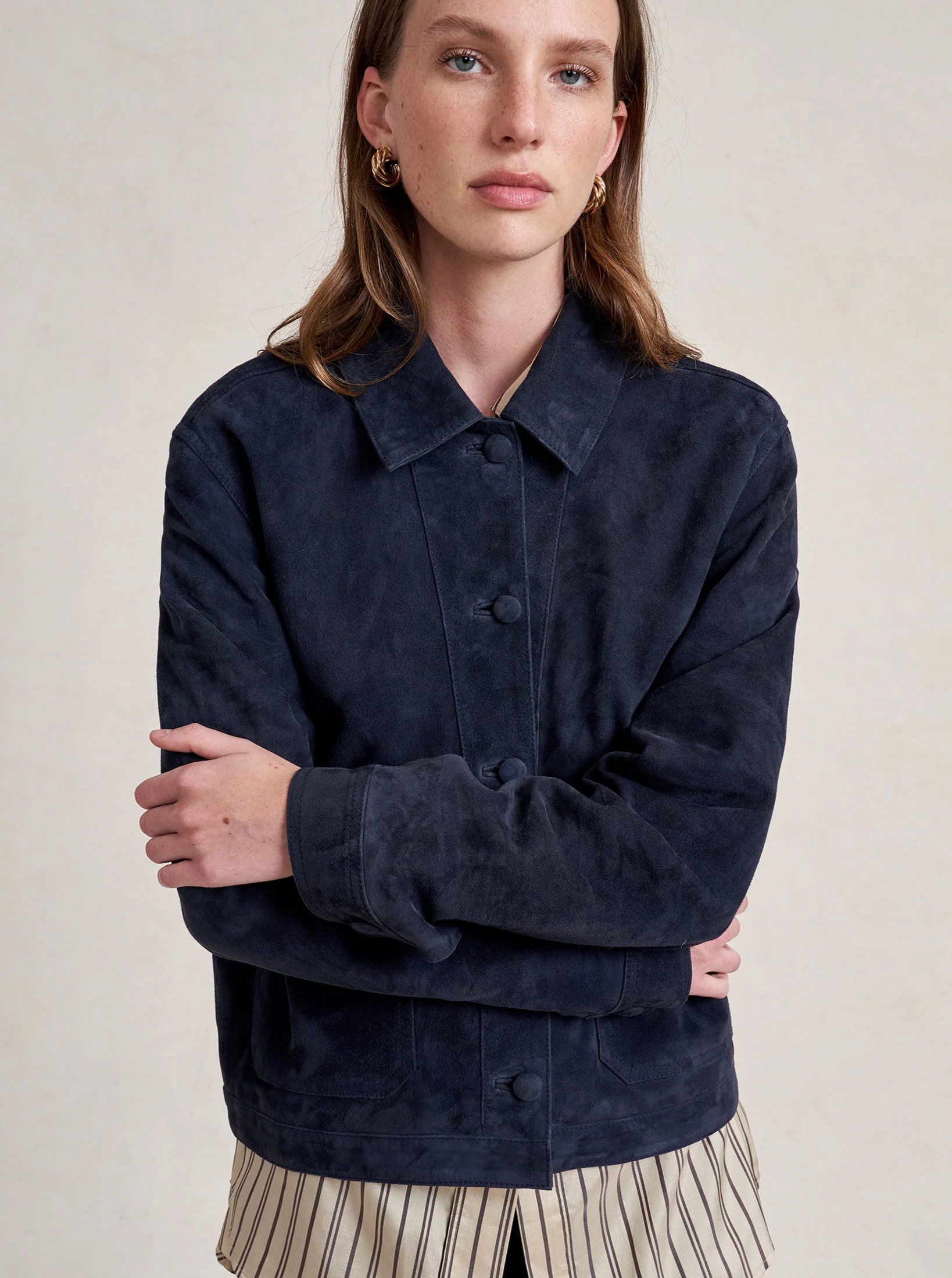 Suede Cropped Val Jacket