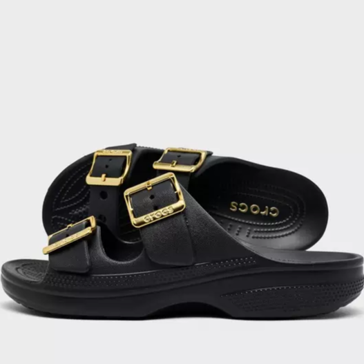 Women's Crocs Saturday Metallic Buckle Casual Sandals